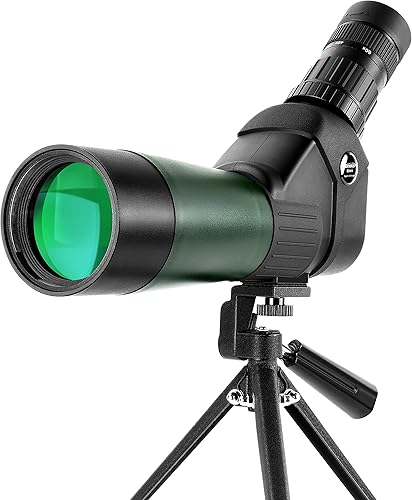 Aomekie Cannocchiale 20-60x60 Telescopio Spotting Scope FMC Ottica BAK4 Prisma Cannocchiale con Adattatore Telefonico Treppiedi - Fashionser