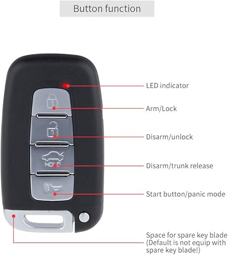 Easyguard, allarme auto sistema PKE (accesso passivo senza chiavi), apertura e chiusura automatica, avviamento motore a distanza, universale, adatto per auto dc12v ec003n-k - Fashionser