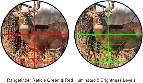 RFS-21 Cannocchiale da puntamento 6-24x50 mm con ottica illuminata rossa e verde Cannocchiale con reticolo a telemetro - Fashionser