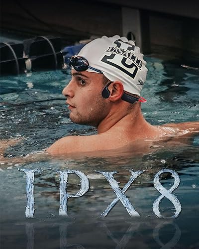 Cuffie a conduossea, IPX8, impermeabili, per nuoto, con memoria 32G, Bluetooth 5.3, cuffie sportive con microfono senza fili, per corsa, nuoto, ciclismo, allenamento - Fashionser