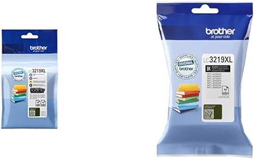 Tinta Brother LC-3219XLVAL Pack Cuatricolor Alta Capacidad 1.500/3.000 Pag, Multi-Pack (Negro, Amarillo, Magenta, Cian) - Fashionser