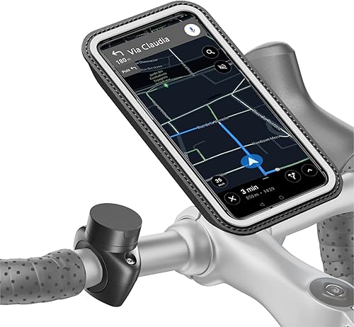 Innovazione francese, Porta cellulare bici PRO con tasca magnetica staccabile , Porta telefono bici impermeabile , Supporto cellulare bici per manubrio - Fashionser