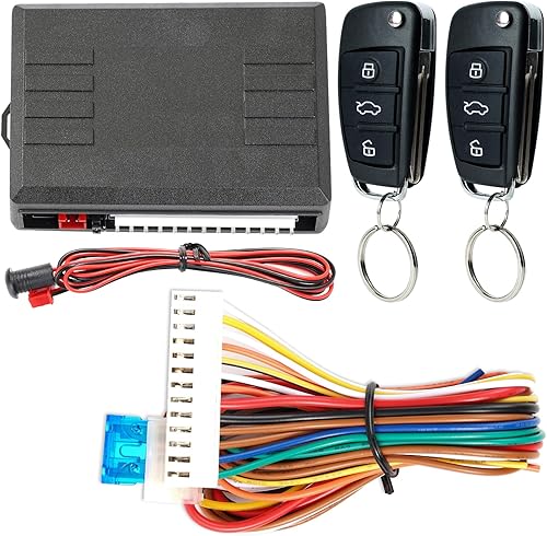 XUKEY Chiusura Centralizzata per Auto Universale Keyless Go Retrofit Sistema di Accesso senza Chiave Serratura per Auto Sistema di Accesso senza Chiave con 2 Kit di Controllo Remoto - Fashionser