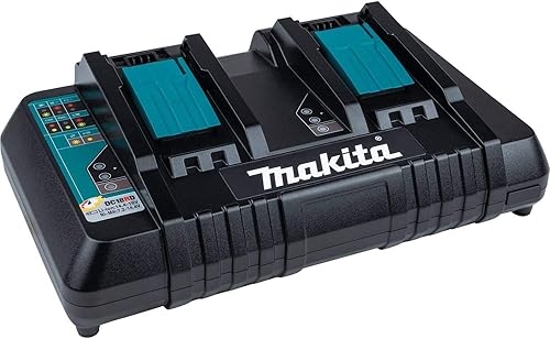 Makita Caricabatteria DC18RD, (0,5 h, 0,75 h, 2,25 kg) per batterie agli ioni di litio, nero-blu - Fashionser