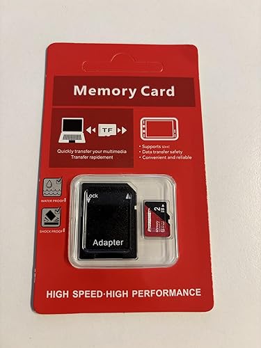 Scheda di memoria da 2 TB, MicroSD con adattatore SD, classe ad alta velocità U1 25 Mbps, supporta video Full HD/4K - Fashionser