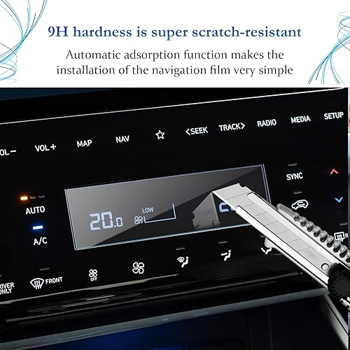 SKTU Pellicola compatibile con Hyundai Tucson NX4 2021-2023 2024 10,25'' Pellicola Protettiva per Display per GPS e Cruscotto e Condizionatore d'aria, Pellicola in Vetro Temperato - Fashionser