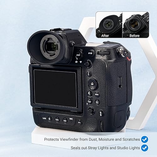 JJC - Oculare per Fotocamera per NIKON Z8 Z9, Oculare Morbido Ruotabile a 360° Sostituisce Nikon DK-33 Oculare in Gomma (Versione Aggiornata) - Fashionser