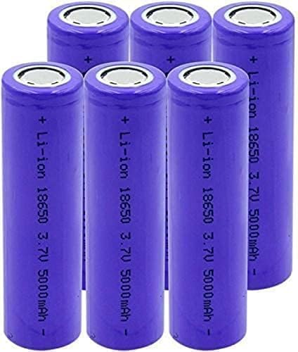 Numero: 6 pezzi 18650 - Batteria a Litio 3.7V 5000mha misura 18mm x 65mm - Fashionser
