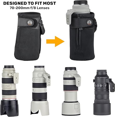 SPIDER HOLSTER - Custodia SpiderPro v2 per qualsiasi cintura con chiusura in velcro ad accesso con una sola mano, cappuccio antipioggia integrato e attacco in velcro per copriobiettivo – Progettato - Fashionser