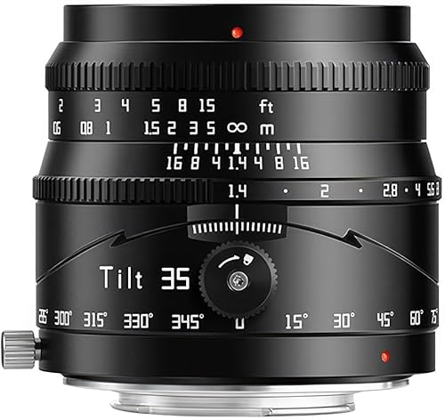 TTartisan Obiettivo tilt F1.4 APS-C da 35 mm per fotocamera M4/3, apertura grande e messa a fuoco manuale, compatibile con fotocamere Oilympus/Panasonic M4/3 Mount - Fashionser