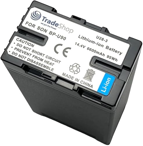 Batteria agli ioni di litio, 14,4 V/V, 6600 mAh per SONY PMW VPL-EX1 PMW della EX1R PMW-F3 K PMW EX3 PMW-F3 PMW F3L PMW-150 PMW 100 PMW 160 PMW-260 PMW 200 PMW 280 sostituisce U30 BP BP U60 BP-U90 BP U65 BP u95 - Fashionser