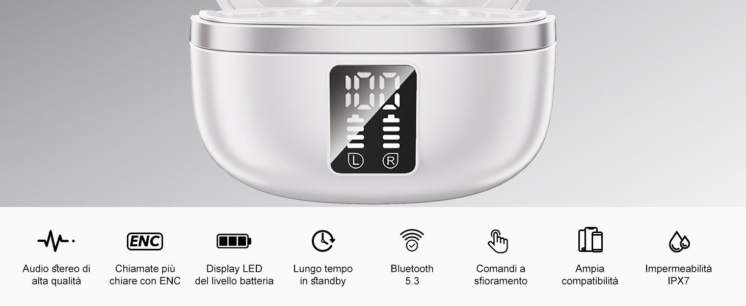 Cuffie Bluetooth Auricolari