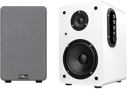 Wiibo Neo 100 Brown - Altoparlanti Professionali Attivi e Passivi - Potenza 100W - Altoparlante Bluetooth - Connessione USB/SD - Sistema Bass Reflex - Telecomando Incluso - Colore Marrone - Fashionser