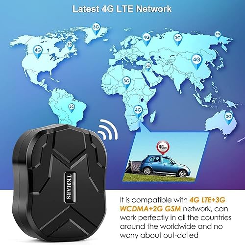 4G Localizzatore GPS per Auto Spia 20000mah, GPS Tracker con Microfono per Veicoli in Standby Ultra Lungo, Forte Dispositivo Antifurto Magnetico Impermeabile, Installazione Gratuita TK918 - Fashionser