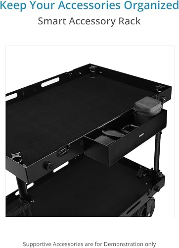Proaim Accessory Rack / Planter per carrello per macchina fotografica | dà spazio per piccole attrezzature e Varie | fatto di alluminio - leggero, robusto e molto stabile (Vctr-ar) - Fashionser