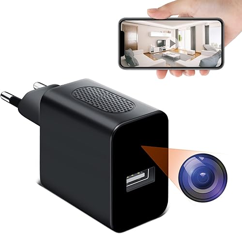 ZUNHAI Spia WiFi USB, 4K/1080P HD Mini Telecamera Nascosta Portatile Microcamere con Allarme di Rilevamento del Movimento, Sorveglianza per APP Intelligente - Fashionser
