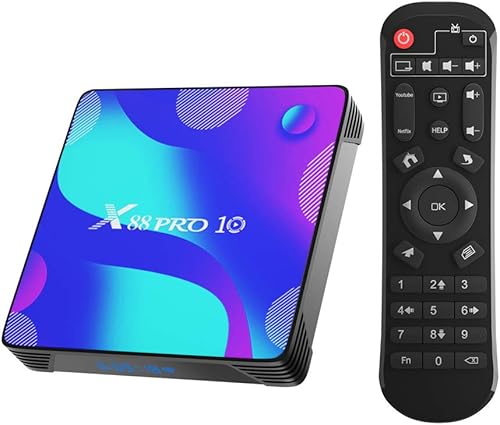 Android 11 TV Box,TUREWELL 4GB RAM 32GB ROM RK3318 Quad-Core 64bit Cortex-A53 Support 2.4/5.0GHz dual-Band WiFi BT4.0 3D 4K 1080P H.265 10/100M Ethernet HD2.0 Smart TV Box - Fashionser
