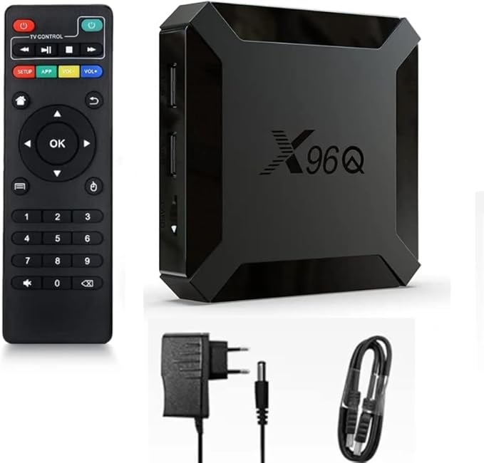 X96,Q 1 GB di RAM e 8 GB di ROM Box Android TV Box Media Player Alta qualità (Android 11.0) con telecomando e cavo HDMI, lettore multimediale Box TV 4K - Fashionser