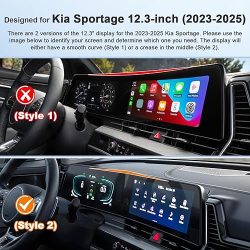 BSTW Compatibile con Kia Sportage NQ5 2022 2023 2024 2025 Pellicola Protettiva, per Kia Sportage 12,3' Nano Pellicola per Navigazione Schermo 6H Antigraffio [2 Pezzi] - Fashionser