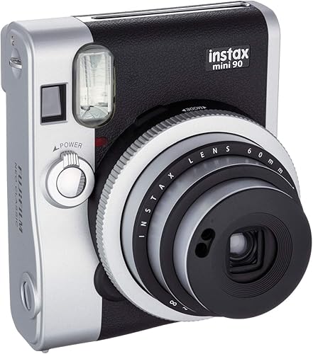 Fujifilm Instax Mini 90 Brown Fotocamera Istantanea per Stampe Formato 62 x 46 mm, Marrone/Argento - Fashionser