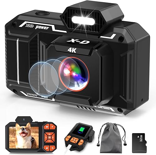 Fotocamera digitale, 4K 48MP HD AutoFocus Fotocamera con 32G SD Card Fotocamere Digitali Fotocamera Compatta per Bambini Adolescenti Principianti - Fashionser