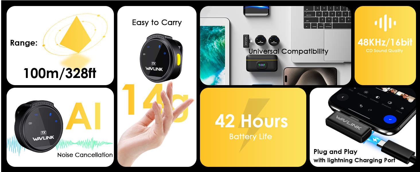 Microfono Lavalier senza fili