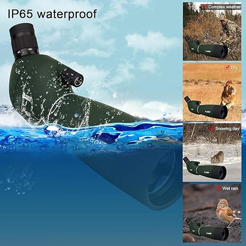 SVBONY SV28 - Cannocchiale con treppiede, angolato da 25-75 x 70 mm, con Adattatore per Telefono, cannocchiale Impermeabile e antiappannamento per Bird Watching, tiro al Bersaglio, osservazione della - Fashionser