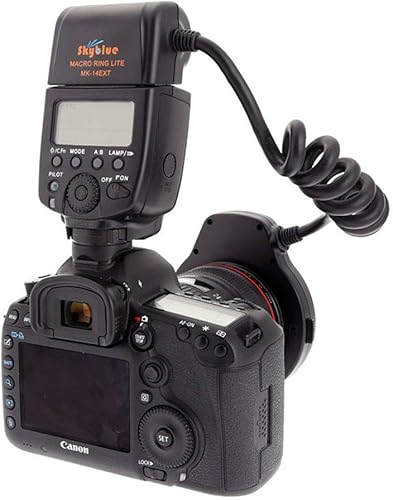 Meike MK-14EXT LED E-TTL Macro Anello Flash Per Canon 5D II III 6D 7D 60D 70D 700D SLR con 8 Adattatore Anello - Fashionser