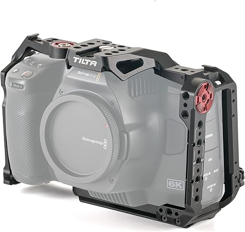 TILTA Camera Full Cage per BMPCC 6K Pro con supporto NATO Rail Cold Shoe per Blackmagic Pocket Cinema Camera 6K TA-T11-FCC-B - Fashionser