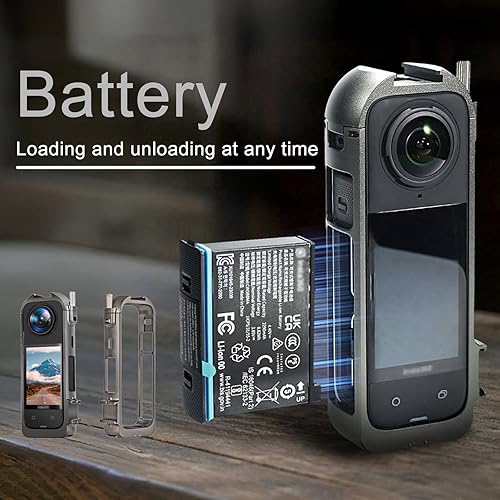 Telaio in alluminio Cage per Insta360 X4, custodia protettiva per Insta 360 X4, con filettatura da 1/4', montaggio a scarpa fredda, dita pieghevoli, copriobiettivo in silicone - Fashionser