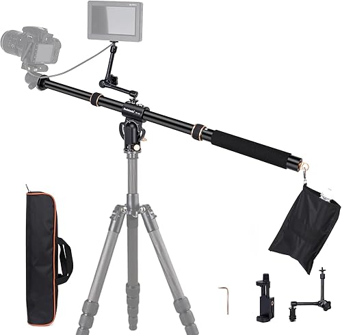 105 cm Braccio di estensione per treppiede Asse centrale orizzontale Girevole a 360° 180° Braccio di estensione per treppiede regolabile verticalmente per fotocamera Fotografia aerea macro - Fashionser