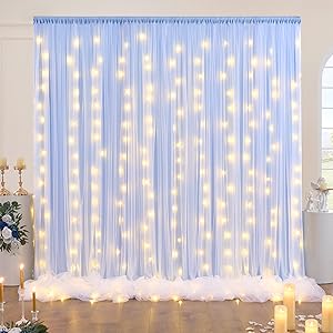 Tulle sfondo tenda con luci