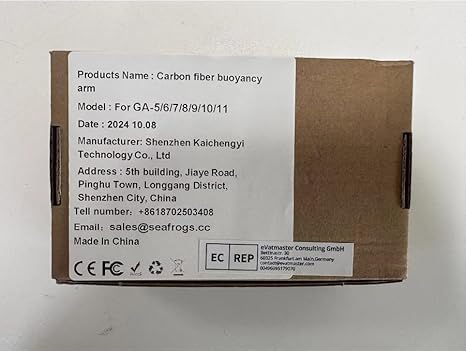 Sea frogs Braccio galleggiante subacqueo in fibra di carbonio da 20 cm D60 mm per montaggio video/strobo - Fashionser