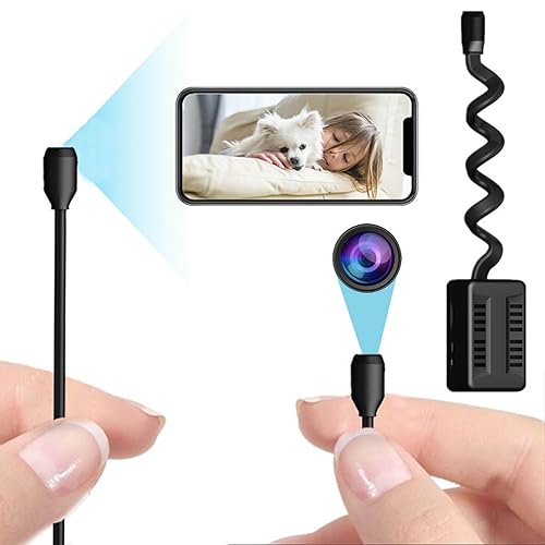 Mini Telecamera Wi-Fi, Telecamera Spia Segreta Remota 1080p X7 con Piccola Lente a Forma di Serpente Regolabile, Telecamera Nascosta Portatile per Visione Notturna, Registrazione - Fashionser