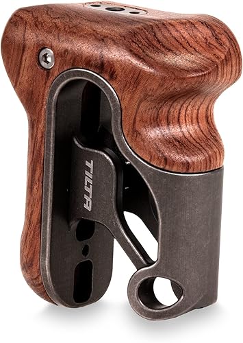 Tilta Maniglia laterale in legno destra portatile maniglia in legno professionale compatibile con Sony A7S3 A7 GH5 5D BMPCC6K gabbia per fotocamera - nero TA-RWH-B - Fashionser