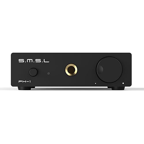 SMSL PH-1 High fidelity MM-Phono amplificatore amplificatore oro 46dB SNR 84dB THD+N 0,008% 6,35 mm jack per cuffie Hi-Res Amp RCA-ingresso/uscita grande volume del palmo singolo amplificatore MM - Fashionser