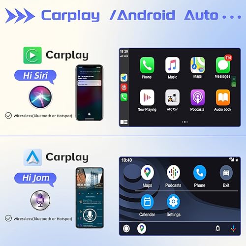 [8 Core 4G+64G] Hikity Radio Auto per Nissan Qashqai J10 2006-2016 Wireless Carplay Android Auto Android Autoradio 9 Pollici Stereo Auto con GPS 32EQ WIFI Bluetooth SWC MIC Telecamera Posteriore - Fashionser