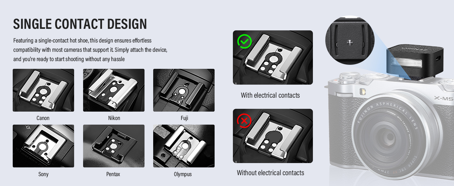 Diagramma di progettazione del prodotto che mostra gli schemi tecnici di un meccanismo a contatto singolo con viste e configurazioni multiple in illustrazioni in bianco e nero.