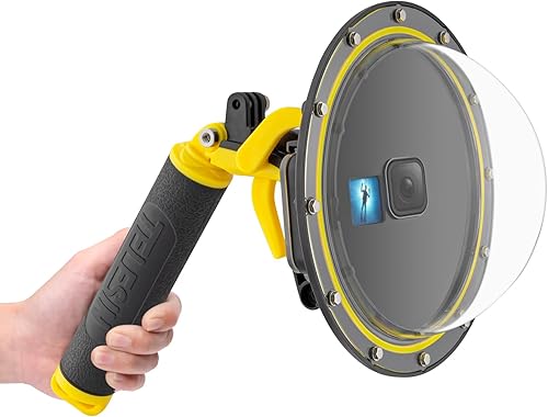 AuyKoo Subacquea Dome Port per GoPro Hero 12 11 Hero 10 Hero 9 Black, Accessori Custodia Impermeabile + Galleggiante Impugnatura + Pistola a Grilletto + Inserto Antinebbia per Go Pro Hero 11 Black - Fashionser