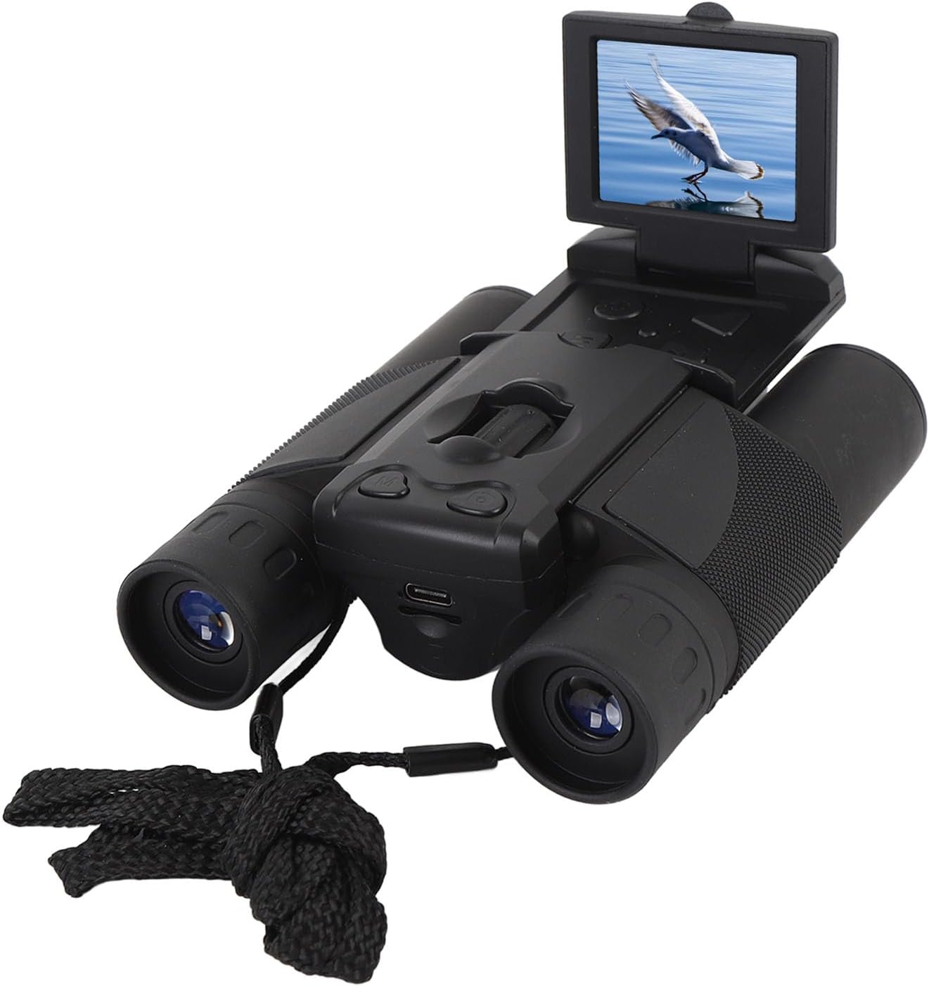 Binocolo Digitale 10x25 con Fotocamera, Binocolo HD da 48 MP 2,5 K con Schermo a Colori da 2 Pollici, Zoom Digitale 8X, Obiettivi Grandangolari, Binocolo con Registratore di Foto - Fashionser