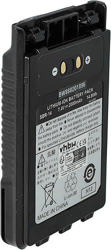 vhbw 1x batteria sostituisce Yaesu SBR-14, SBR-14Li per radio (2000mAh, 7,4V, Li-Ion) - Fashionser