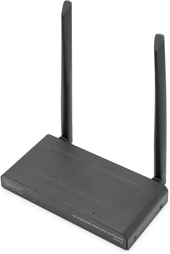 DIGITUS Extender HDMI wireless - portata 50 m - Full-HD 1080p 60 Hz - punto a punto - Plug&Play - nero-argento - Fashionser