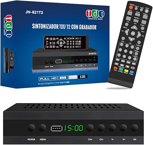 Decoder TDT HD 2024 HD DTT 1080p Registratore USB, WiFi, Hdmi, Scart- Dvb-t T2 H.265 Hevc Full HD Pvr Sintonizzatore Televisione Digitale Terrestre TV Box TDT per Vecchio TV - Fashionser