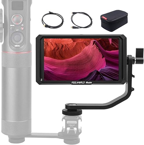 Feelworld Master MA5 Monitor da Campo 5'', Feelworld MA5 Monitor Esterno Reflex Camera Field Monitor IPS 4K Full HD 1920x1080 Pixels, Monitor della Fotocamera, Monitor DSLR per Stabilizzatore Gimbal - Fashionser