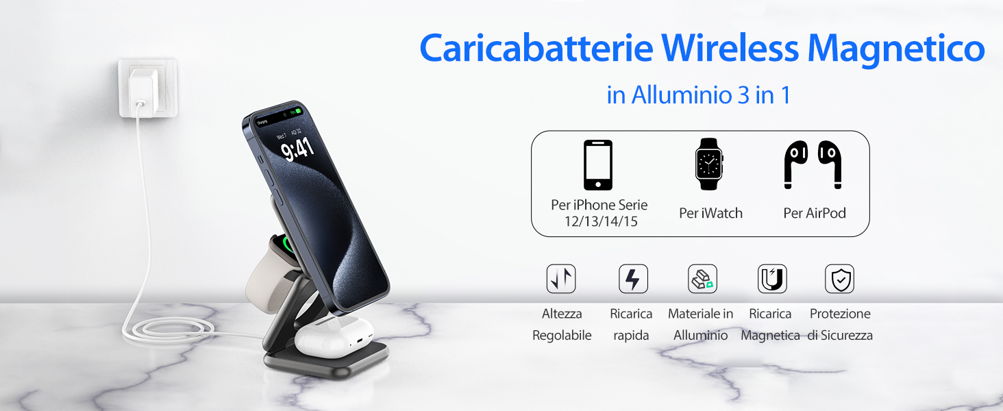 caricatore wireless iphone