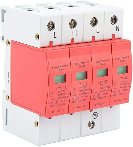 Scaricatore di Sovratensioni a Bassa Tensione LT-40/80 4P 40-80KA 385V AC Protezione Sovratensione Della Casa - Fashionser