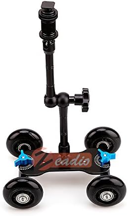 Carrello pattinatore con tavola, portatile + braccio magico, 11 pollici, Nero - Fashionser