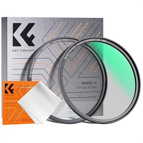 K&F Concept Nano-K Filtro Magnetico, Filtro Polarizzatore Circolare Magnetic Filter CPL in Vetro Ottico con Nano-Rivestimento per Obiettivi 67mm(Incluso Un Panno di Pulizia) - Fashionser