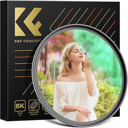 K&F Concept Nano-Xcel Filtro di Diffusione Bianco Mist, Filtro White Pro Mist 1/4 Ultrafine Macro in Vetro Ottico con 28 Strati di Rivestimento Nano per Ritratti e Video - Fashionser