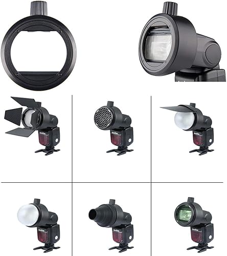 GODOX S-R1 Accessori per testine rotonde compatibili con Godox V860II, V850II, TT685 e TT600 Fotocamera Flash e Canon, Nikon, Sony Flash della fotocamera (S-R1) - Fashionser